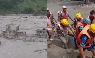 Enchentes devastaram o Nepal. (Foto: Instagram/nepalpolice).