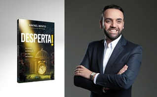 Pastor Rafael Bento e seu novo livro “Desperta! – Do jardim da distração ao altar da presença”. (Foto: Divulgação/@rafaelbentooficial)