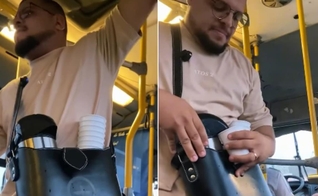Victor evangelizou de forma criativa no ônibus que sempre pega em sua rotina. (Foto: Reprodução/Instagram/victor_missaors).