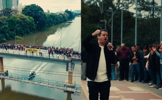 Os membros da Assembleia de Deus levantaram um clamor em oito pontes. (Foto: Reprodução/Instagram/adtubarao).