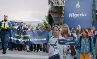 Centenas de cristãos marcharam pela Igreja Perseguida em Utrecht. (Foto: Instagram/christenunie).