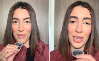 Giovana Poubel contando seu testemunho de cura. (Foto: Reprodução/Instagram/Giovana Poubel)