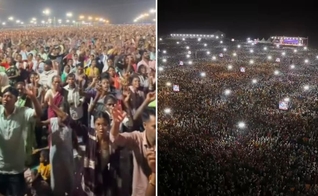 Uma multidão participou do Festival de Oração Jharkhand. (Foto: Reprodução/YouTube/Ankit Sajwan Ministries/Reprodução/Instagram/foljchurch).