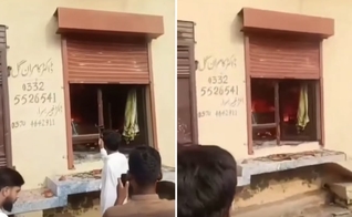A propriedade de Masih foi completamente destruída pelas chamas. (Foto: Reprodução/Facebook/SOS Chrétiens d’Orient)