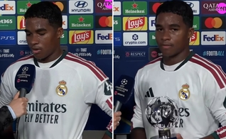 Endrick em entrevista pós-jogo. (Foto: Reprodução/YouTube/TNT Sports Brasil)