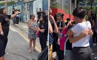 Ana Flavia Lima em frente à escola. (Foto: Reprodução/Instagram/Ana Flavia Lima)