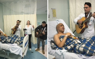 Jonatha recebeu os cristãos no leito do hospital. (Foto: Reprodução/Instagram/Jonatha Calixto)
