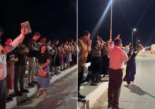 Os cristãos intercederam na ponte João Agripino, em São Bento. (Foto: Reprodução/Instagram/adsaobentopb).
