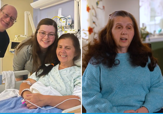 Ivy Harden durante a internação após hemorragia cerebral; hoje está completamente curada. (Captura de tela/CBN News)