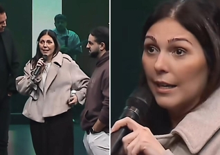 Erika testemunhando na igreja. (Foto: Reprodução/Instagram/Paul Daugherty)