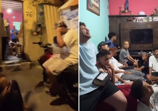 Os cristãos durante o culto. (Foto: Reprodução/Instagram/João Basques)