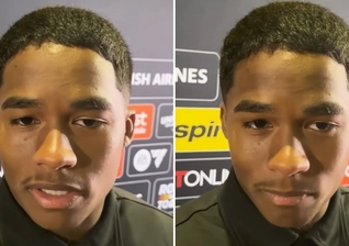 Endrick durante a entrevista pós-jogo. (Foto: Reprodução/YouTube/TNT Sports Brasil)