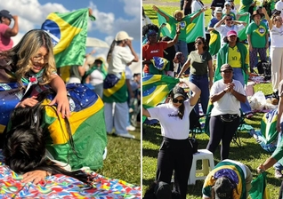 A multidão clamou pelo futuro do Brasil e consagrou a nação ao Senhor. (Foto: Reprodução/Instagram/A Million Women Brasil)