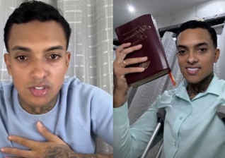 O MC Brinquedo anunciou sua conversão a Jesus. (Foto: Reprodução/Instagram/MC Brinquedo).