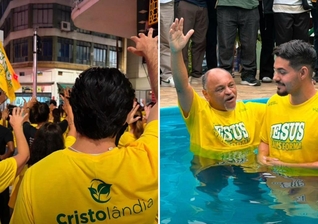 A ação evangelística em SP. (Foto: Reprodução/Instagram/Missões Nacionais)