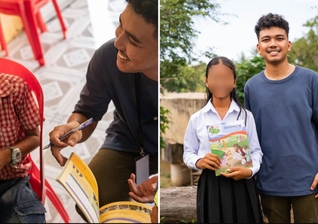 Sann ensinando o Evangelho aos alunos. (Foto: Reprodução/Samaritan's Purse)