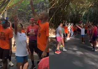 Diversas pessoas participaram do “Corre Cristão” em Salvador. (Foto: Reprodução/Instagram/corridacorrecristao/Reprodução/Instagram/alexia.srib).