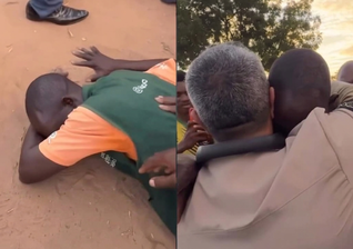 Joaquim se emocionou ao ganhar uma moto para evangelizar. (Foto: Reprodução/Instagram/tiajoecia).