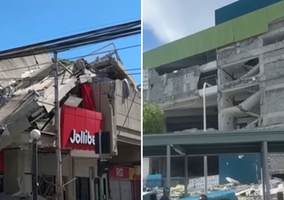 Imagens dos estragos após o terremoto no país. (Foto: Reprodução/YouTube/CNN Brasil)