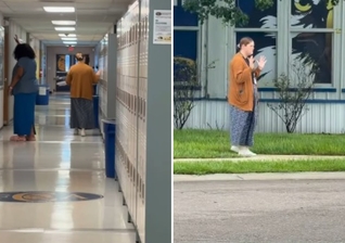 Professoras orando na escola. (Foto: Reprodução/Instagram/Faith Christian Academy)