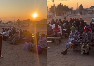 Os cristãos se reúnem em um local ao ar livre para o estudo bíblico. (Foto: Reprodução/Instagram/natalinopolycarpo).