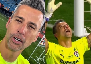 Fabio louvou a Deus pelo prêmio recebido. (Foto: Reprodução/Instagram/Libertadores).