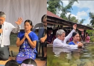 Paw Ne Moo foi batizada dentro de um campo de refugiados na Tailândia. (Foto: Reprodução/Instagram/ofagnerjr).