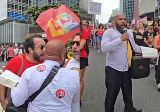 O evangelista Adenilson Brito foi hostilizado por manifestantes. (Foto: Reprodução/Instagram/pre.gador_).