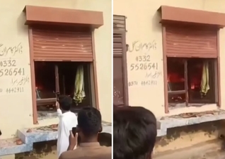 A propriedade de Masih foi completamente destruída pelas chamas. (Foto: Reprodução/Facebook/SOS Chrétiens d’Orient)
