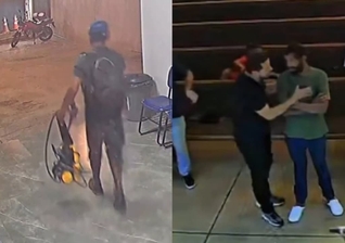 O suspeito foi flagrado furtando uma lavadora de alta pressão no pátio da igreja. (Foto: Reprodução/Instagram/pralencarandrade).