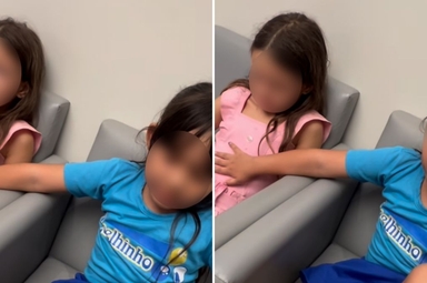 Maju e Sara no hospital. (Foto: Reprodução/Instgaram/Clara Rodrigues)