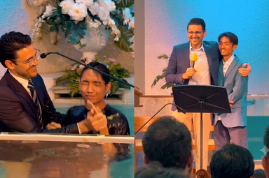 O missionário brasileiro Victor Bejota batizou seu aluno Suan. (Foto: Reprodução/Instagram/Victor Bejota).