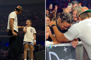 Forrest Frank ora por uma mulher com câncer de mama após o pedido da filha, Halley, durante show. (Captura de tela/Instagram/Forrest Frank)
