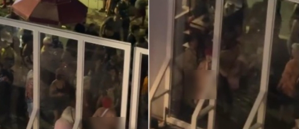 Foliões provocaram os fiéis da Boas Novas Church. (Foto: Reprodução/Instagram/Kelle Gripp).