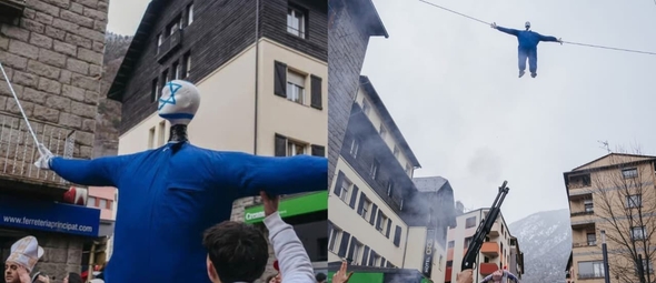 Boneco com a Estrela de Davi. (Foto: X/Giulia/X/Dani Lerer).