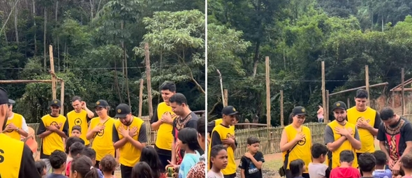 Os indígenas foram alcançados pelo Evangelho. (Foto: Reprodução/Instagram/Lucas Teodoro)