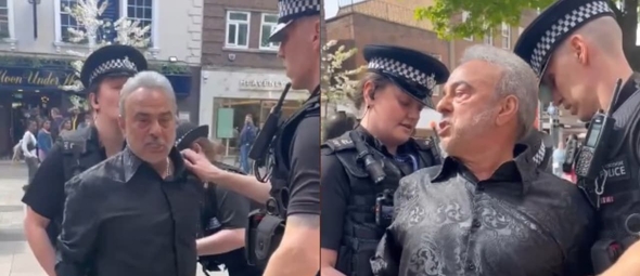 Steve Maile foi preso por policiais. (Foto: Reprodução/Instagram/Christian Concern).