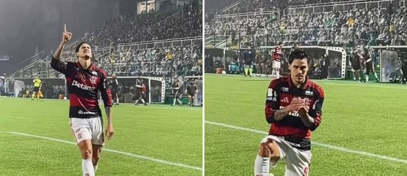 Pedro comemorando o gol. (Foto: Reprodução/Instagram/Pedro Guilherme)