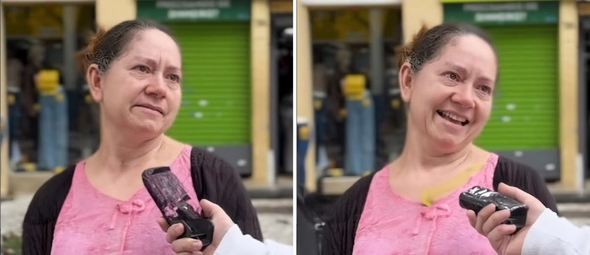 A mulher testemunhando sobre Jesus. (Foto: Reprodução/Instagram/Guitto)