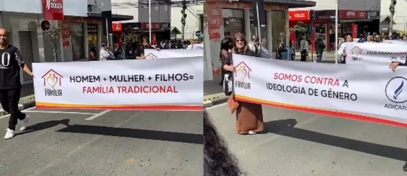 A igreja exigiu mensagens sobre a visão bíblica de família no desfile. (Foto: Reprodução/Instagram/ieadicara).
