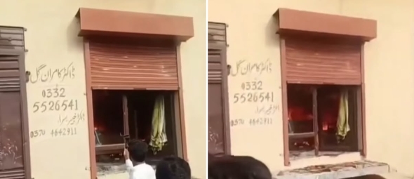 A propriedade de Masih foi completamente destruída pelas chamas. (Foto: Reprodução/Facebook/SOS Chrétiens d’Orient)