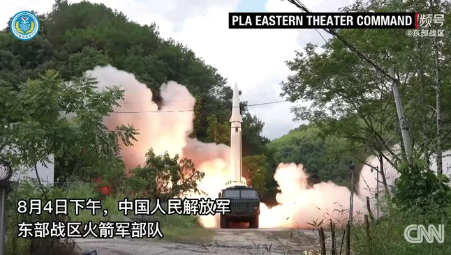 Exercícios militares foram realizados pela China próximo a Taiwan. (Foto: Captura de Tela/CNN)