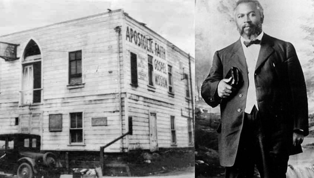 Missão de Fé Apostólica, na Rua Azusa, onde William Seymour iniciou o movimento pentecostal. (Foto: Reprodução / Shaun Tabatt)