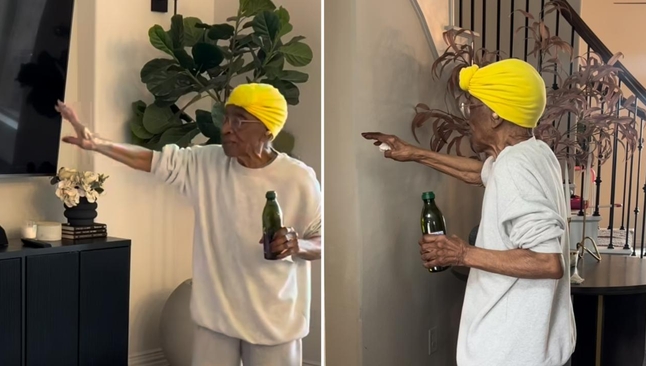 Mai orando pela casa. (Foto: Reprodução/Instagram/Danielle Ek)