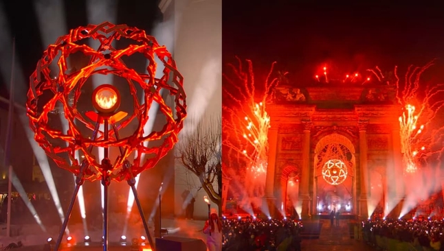 Cerimônia de Abertura dos Jogos Olímpicos de Inverno 2026. (Foto: Reprodução/YouTube/Cazé TV).