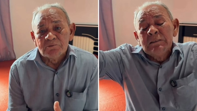 Irmão Pedro se emocionou ao contar seu testemunho. (Foto: Reprodução/Instagram/Daniely Aparecida Oliveira Firmino)