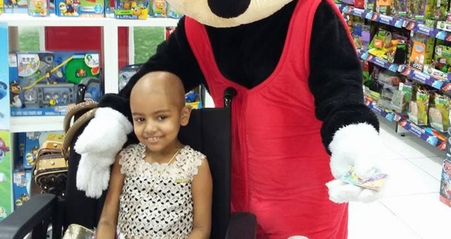 Sophia luta há 2 anos contra a leucemia. (Foto: Reprodução/Facebook)