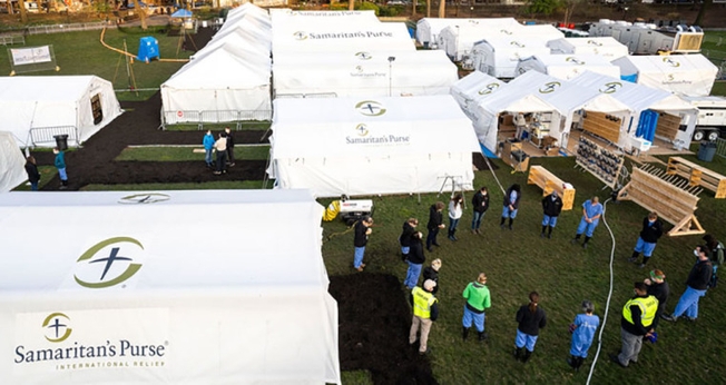 O hospital de campanha da Samaritan's Purse está desmontando suas instalações que estavam montadas no Central Park, em Nova York desde o dia 1º de abril. (Foto: Samaritan's Purse)