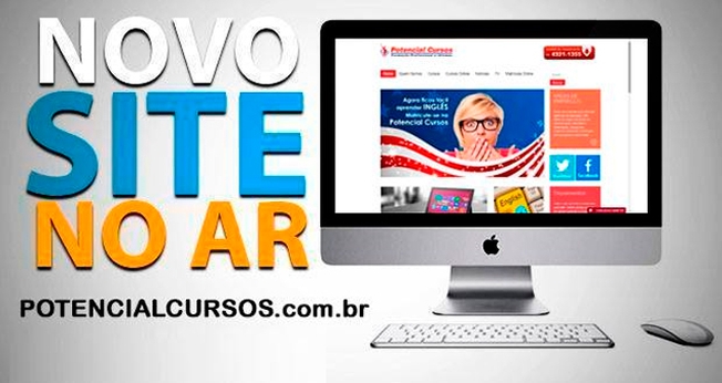 Nova versão do site da Potencial Cursos traz novos recursos e funcionalidades