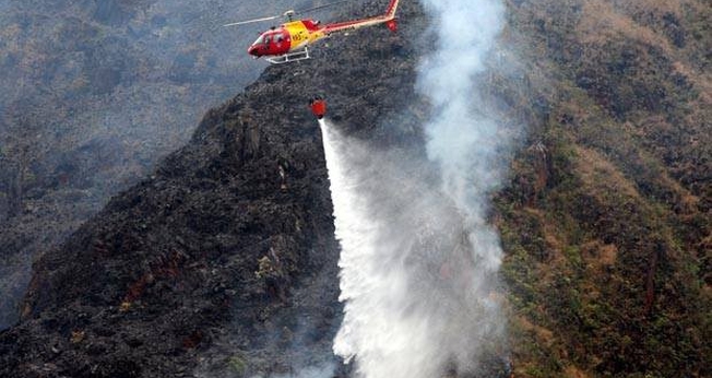 Incêndio no parque no dia 8 desse mês controlado com apoio de aeronaves